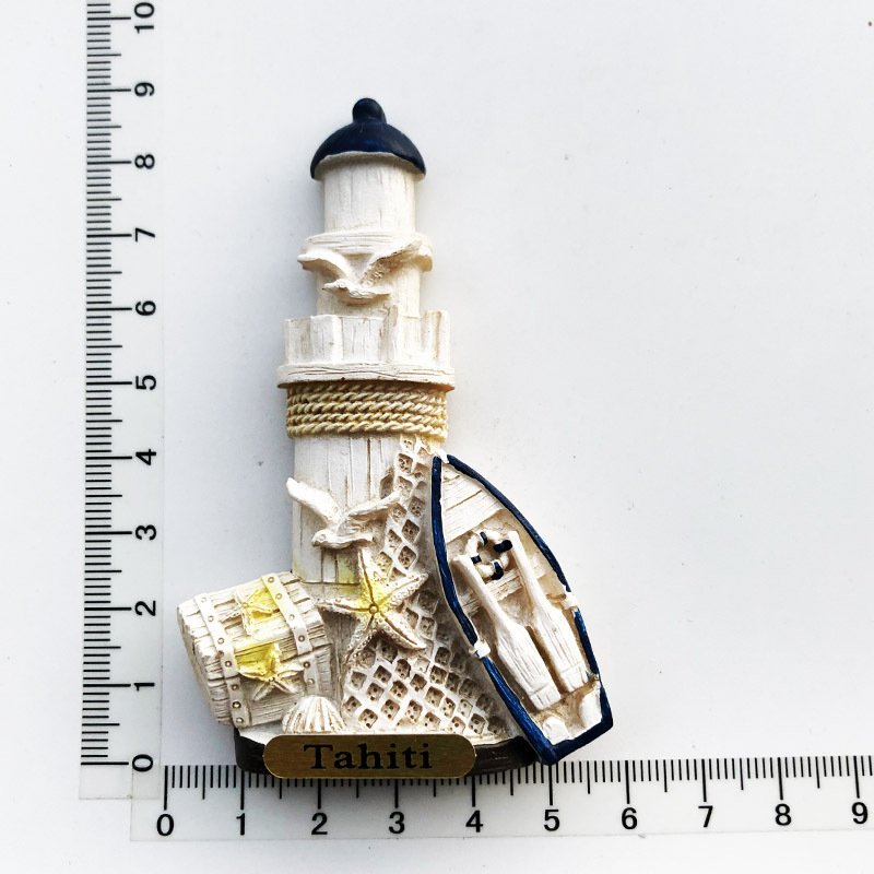 European Source France Tahiti Tourism Products Resin Painted Crafts Magnetic Refrigerator Magnets