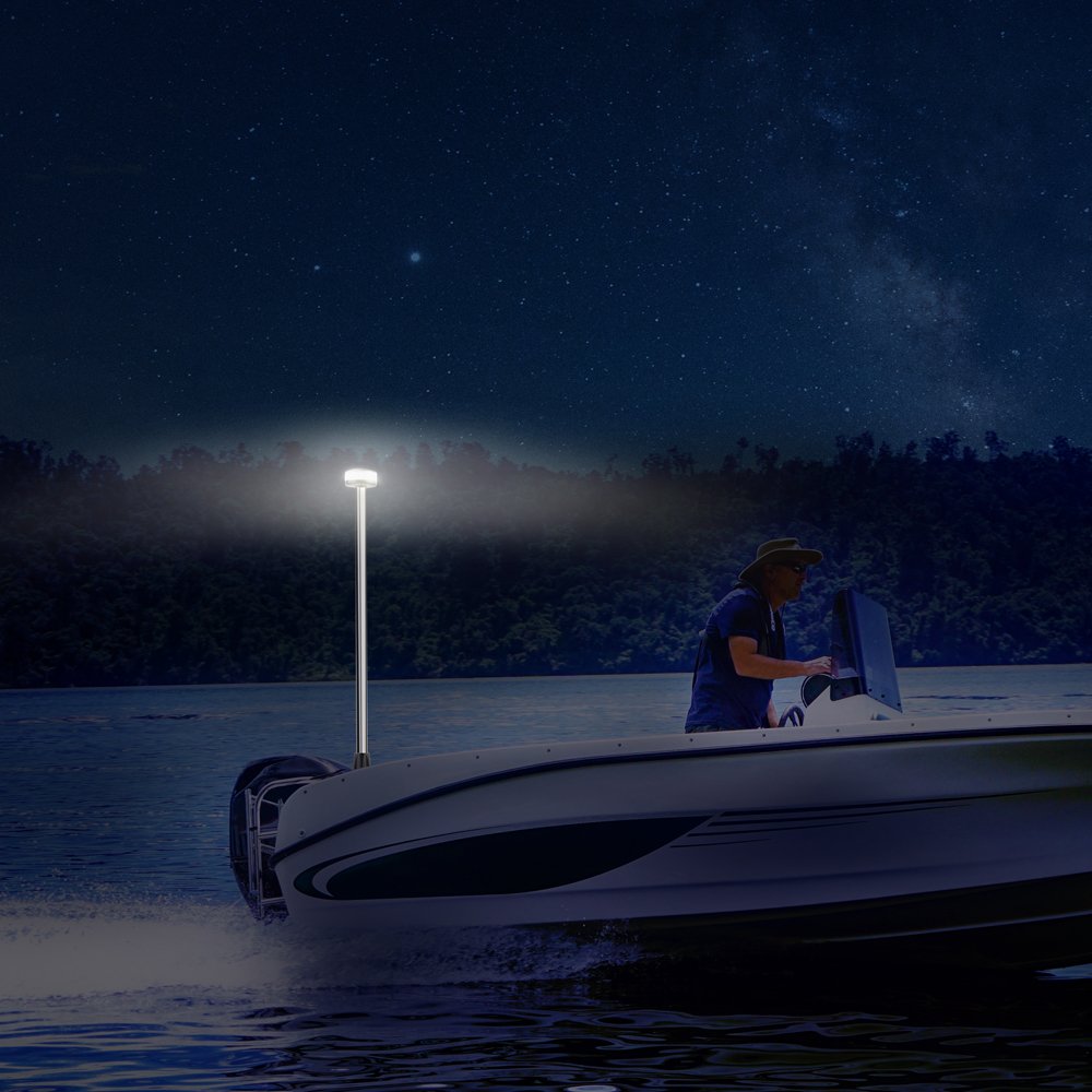ANHEART Marine Yacht Waterproof Plug-in Anchor 2 Nautical Mile All Around White Boat Stern Navigation Pole Light