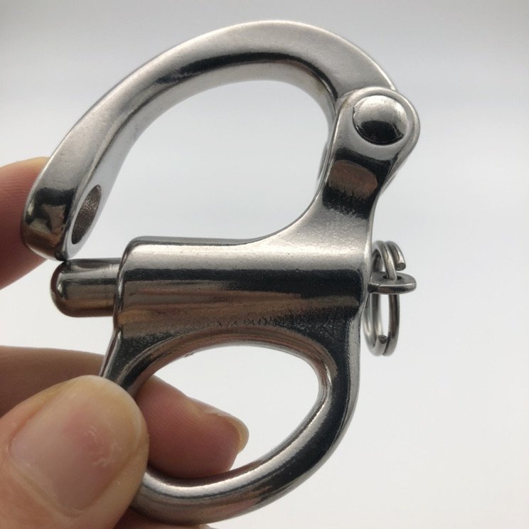 Grade 316 Stainless Steel Jaw Swivel Snap Shackle Boat Anchor Shackle Sailing Bail Clip