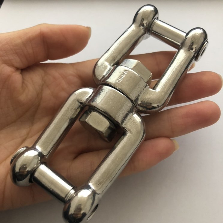 Double Shackle Swivel for Boat Marine Grade 304 316 Stainless Steel Jaw and Jaw Anchor Chain Connector