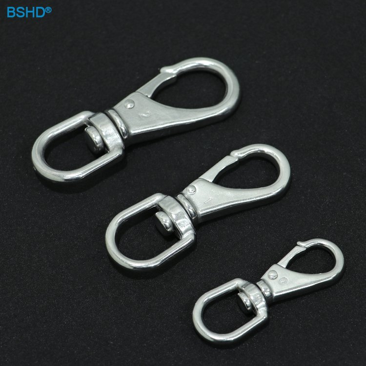 Swivel Eye Snap Hook Stainless Steel Clip Hooks for Universal Dog Leash Hook Flagpole Rope Pet Chain Boat Anchor Rope