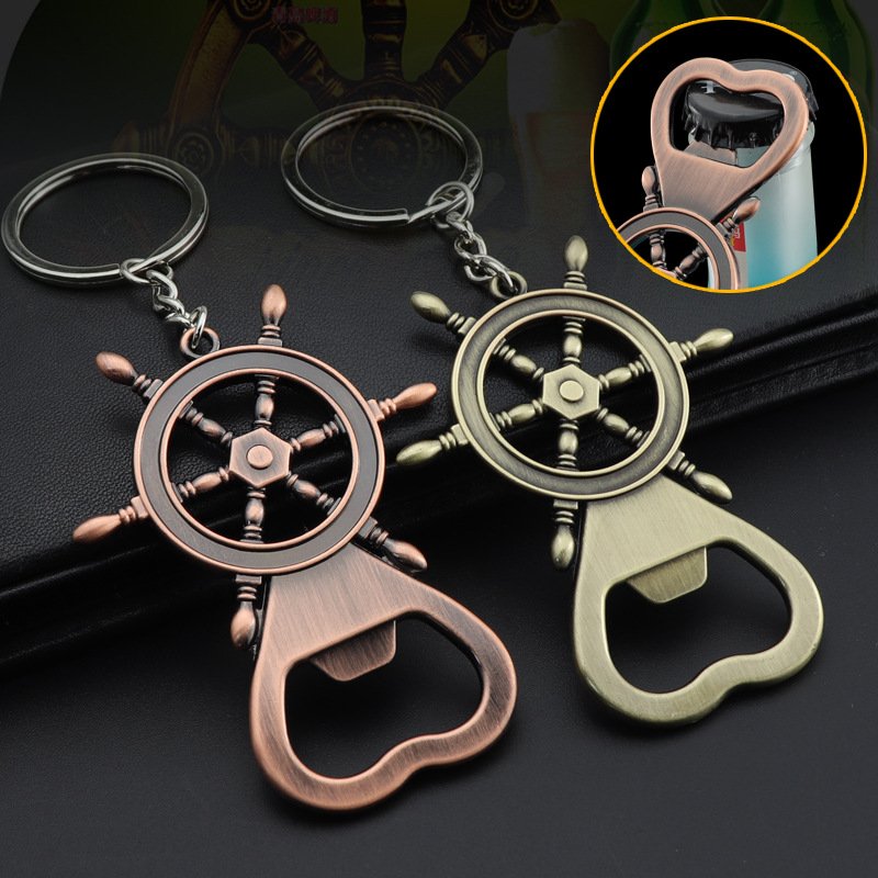 Wholesale Boat Anchor Keychain Beer Bottle Opener Classic Anchor Bottle Opener Custom logo Metal Key Chains