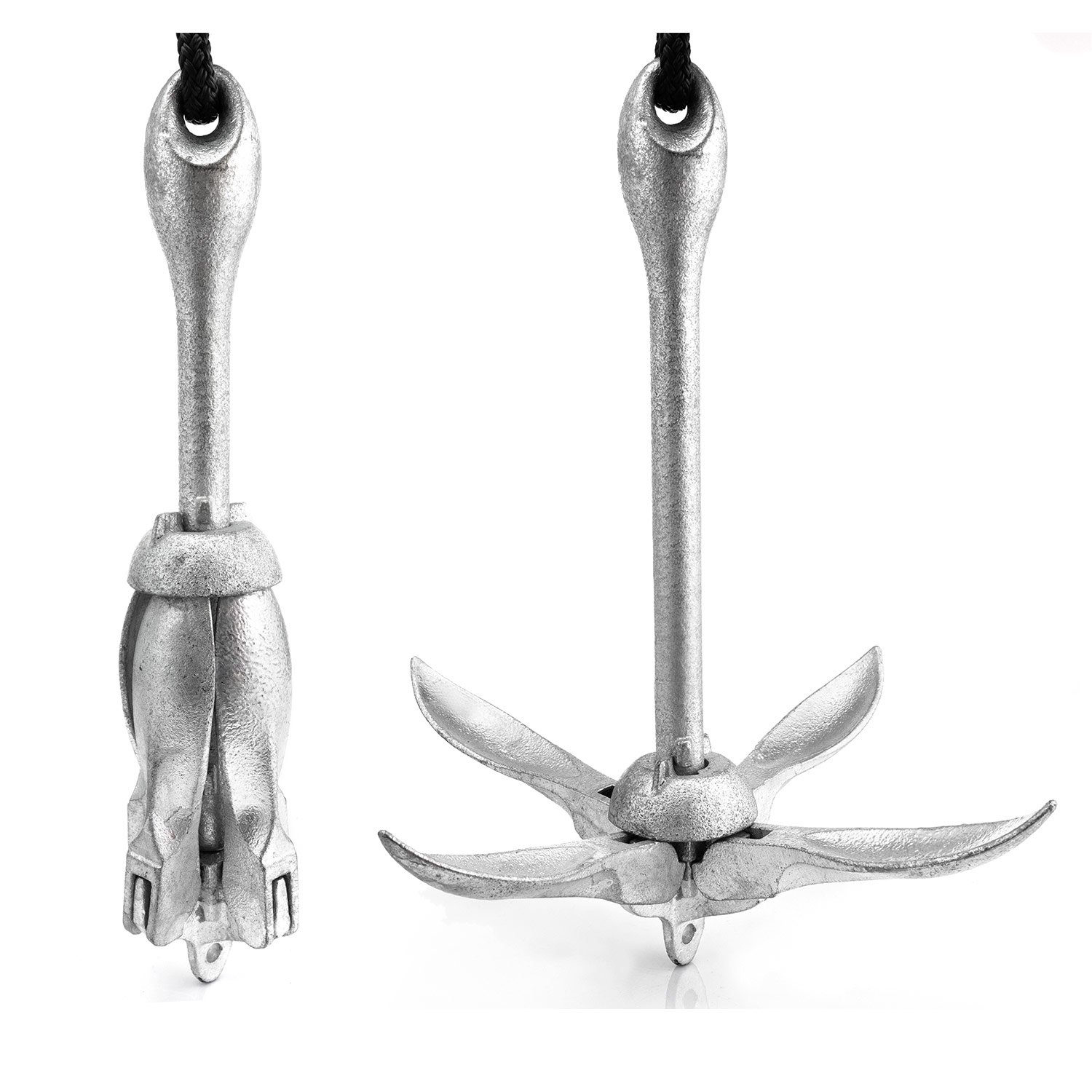 HANSE MARINE Sea Anchor Hot-dip Galvanized Type a Folding Grapnel Anchor 0.7~15 KG for Boat Yacht
