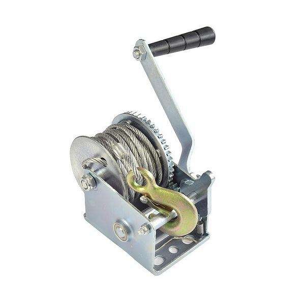 2600lbs 1200lbs 1800lbs Sidewall Hand Crank Winch Wall Hand Winch with Wire Rope Hand Towing Winch Factory