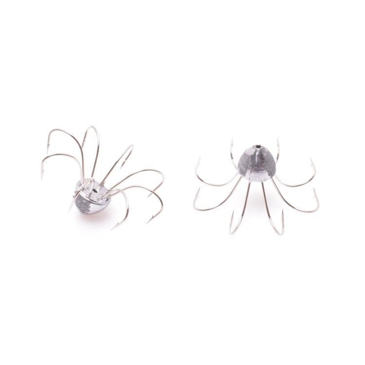 Wholesale Umbrella Shaped Lead Head Jig Octagonal Fishing Hook High Carbon Steel Squid Octopus Anchor Hook 8 Claw Squid Jig Hook