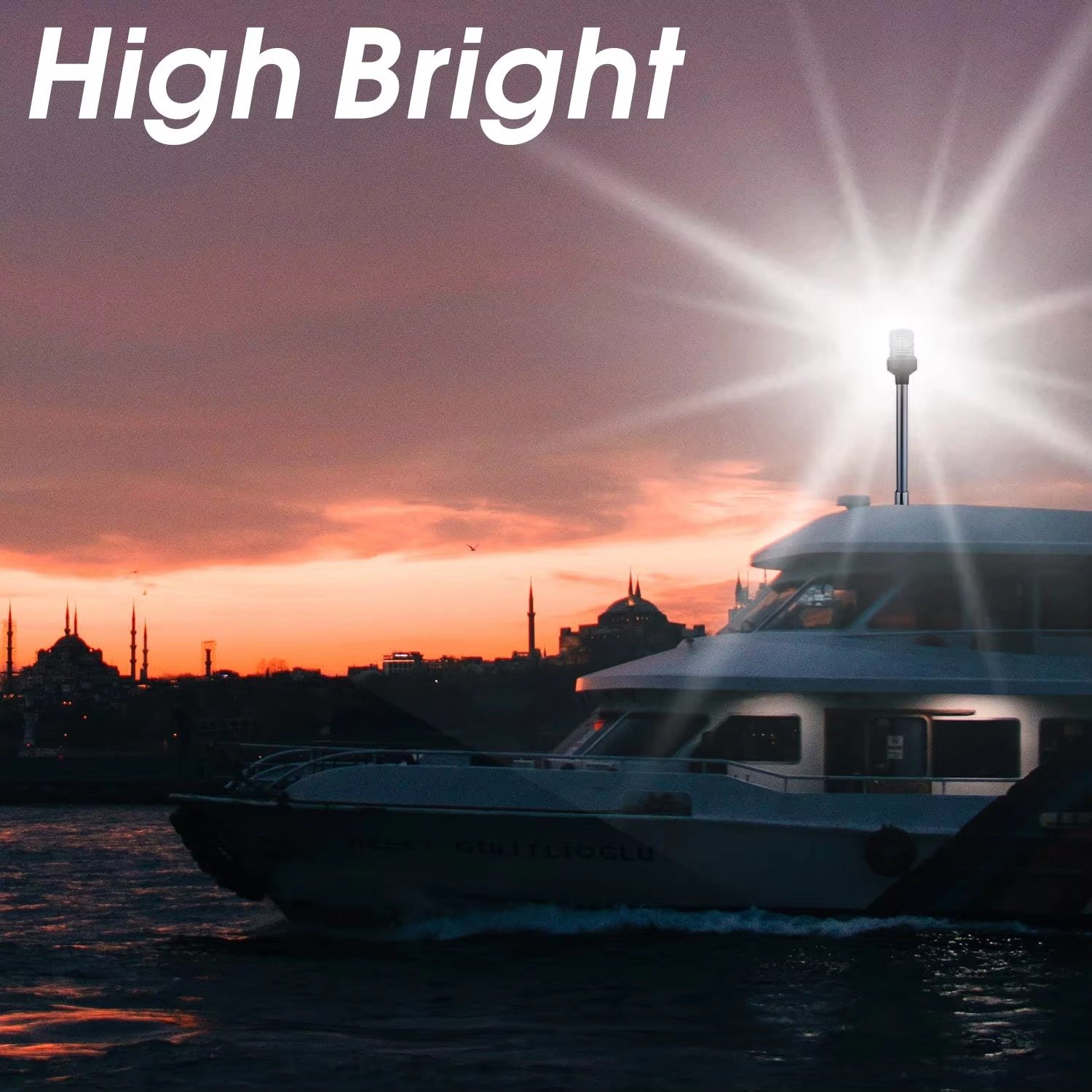12-24V LED Marine Navigation Light All Round Boat Light Fixed Mount Stern Anchor Light for Fishing Boat Yacht Pontoon