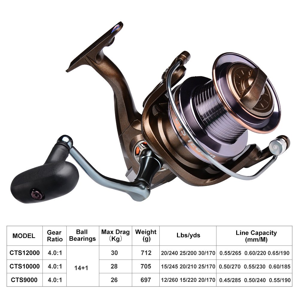 Hot Selling Cts All-metal Spinning Wheel 14+1bb Left and Right Hand Interchangeable Long Cast Tica Fishing Reel Balik