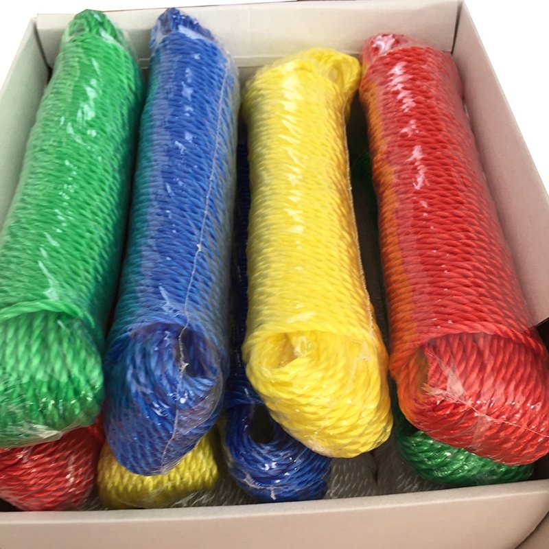 High Strength Polypropylene 3 Strand Twisted PE Twine Nylon PP PE Marine Rope for Packaging and Fishing