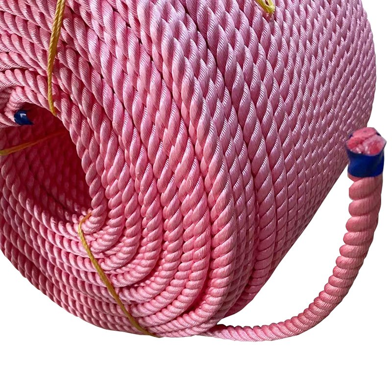 Wholesale 3/4/8 Strands Polyprophylene Plastic Rope Twisted Braided PP Danline Rope for Fishing Marine Towing