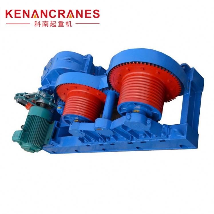 Double Drum Motor Cable Pulling Machine 1 2 5 10 Ton Power Horizontal Electric Hoist Winch