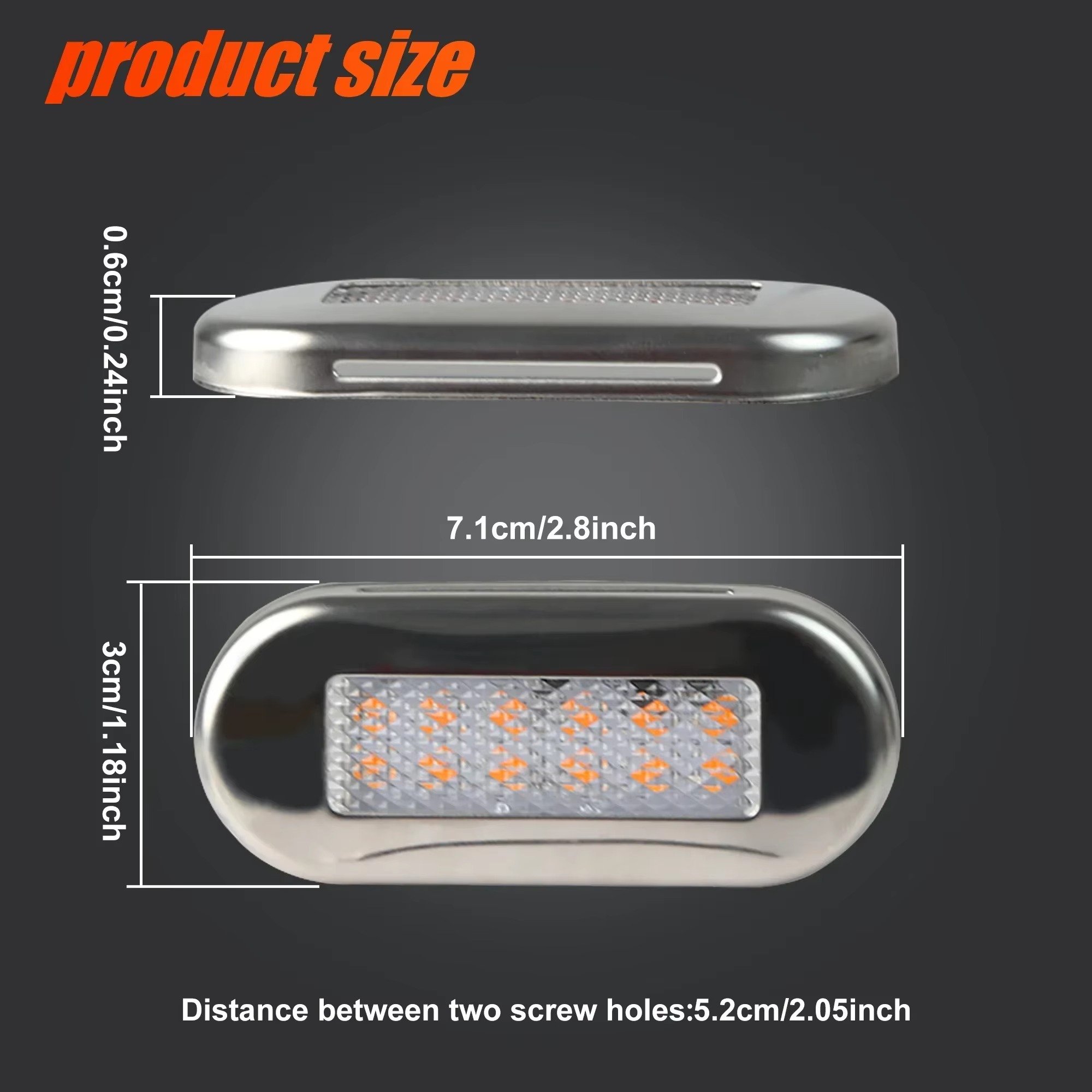 12-24V Boat Marine Lights Navigation Waterproof Lamp LED Side Marker Indicator for Car Truck Trailer Yacht Caravan Van