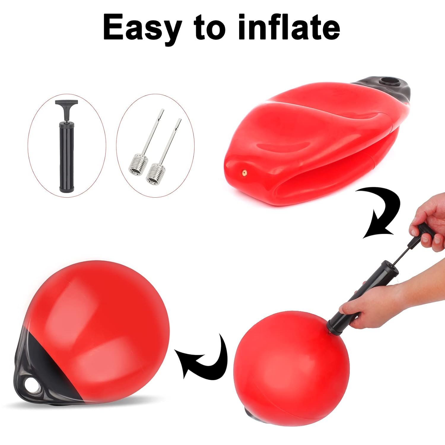 Red/Black Inflated Mark Buoy Mooring Buoy Anchor Lift Buoy Shrimp Trap Buoy