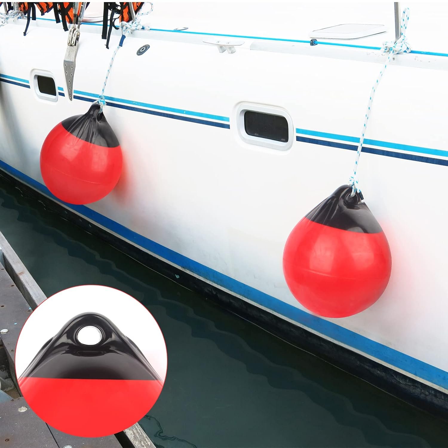 Red/Black Inflated Mark Buoy Mooring Buoy Anchor Lift Buoy Shrimp Trap Buoy