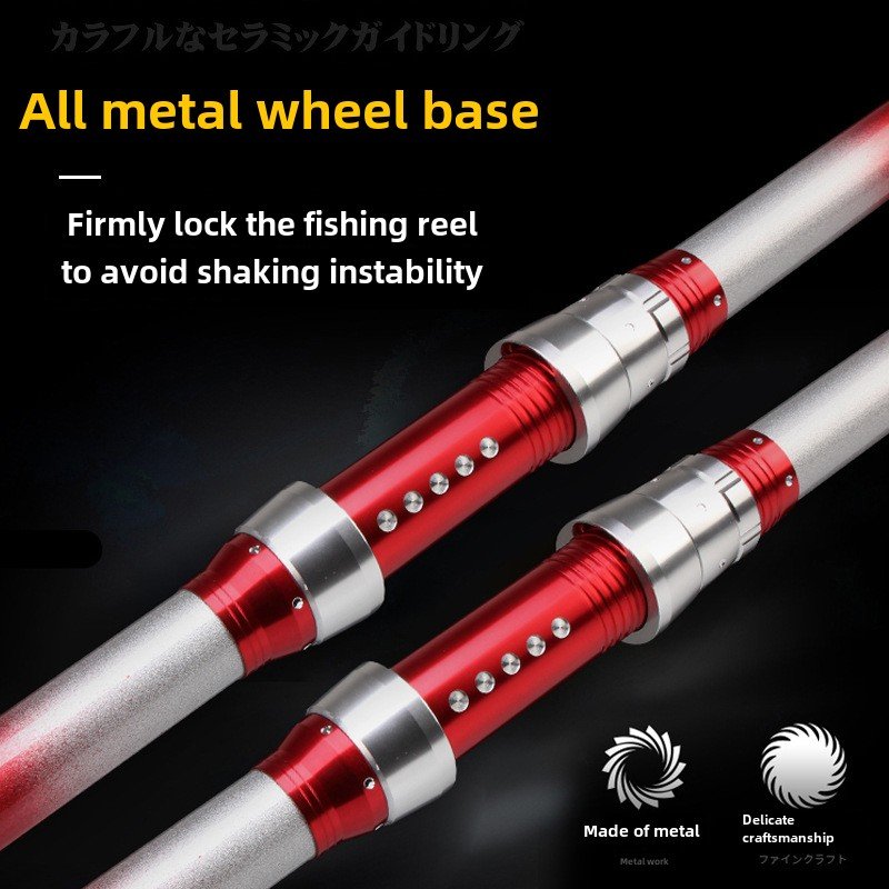 Quanhong Carbon Hard Sea Rod Long-Distance Casting Slow Action Fishing Rod for Carp Bass Anchor Sea Rod
