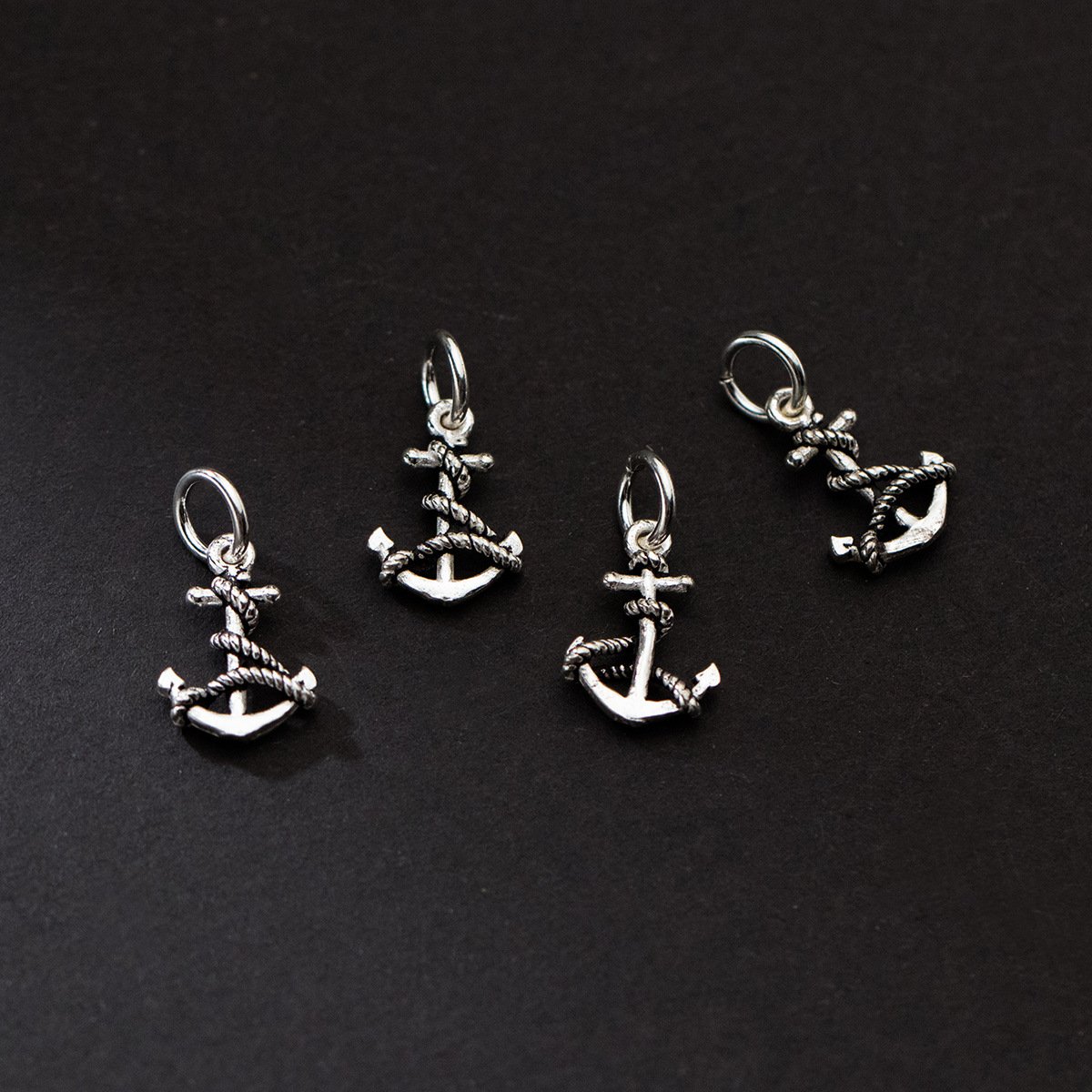 Hot Sales 925 Sterling Silver Boat Anchor Charms for Jewelry Necklace Making Pendant