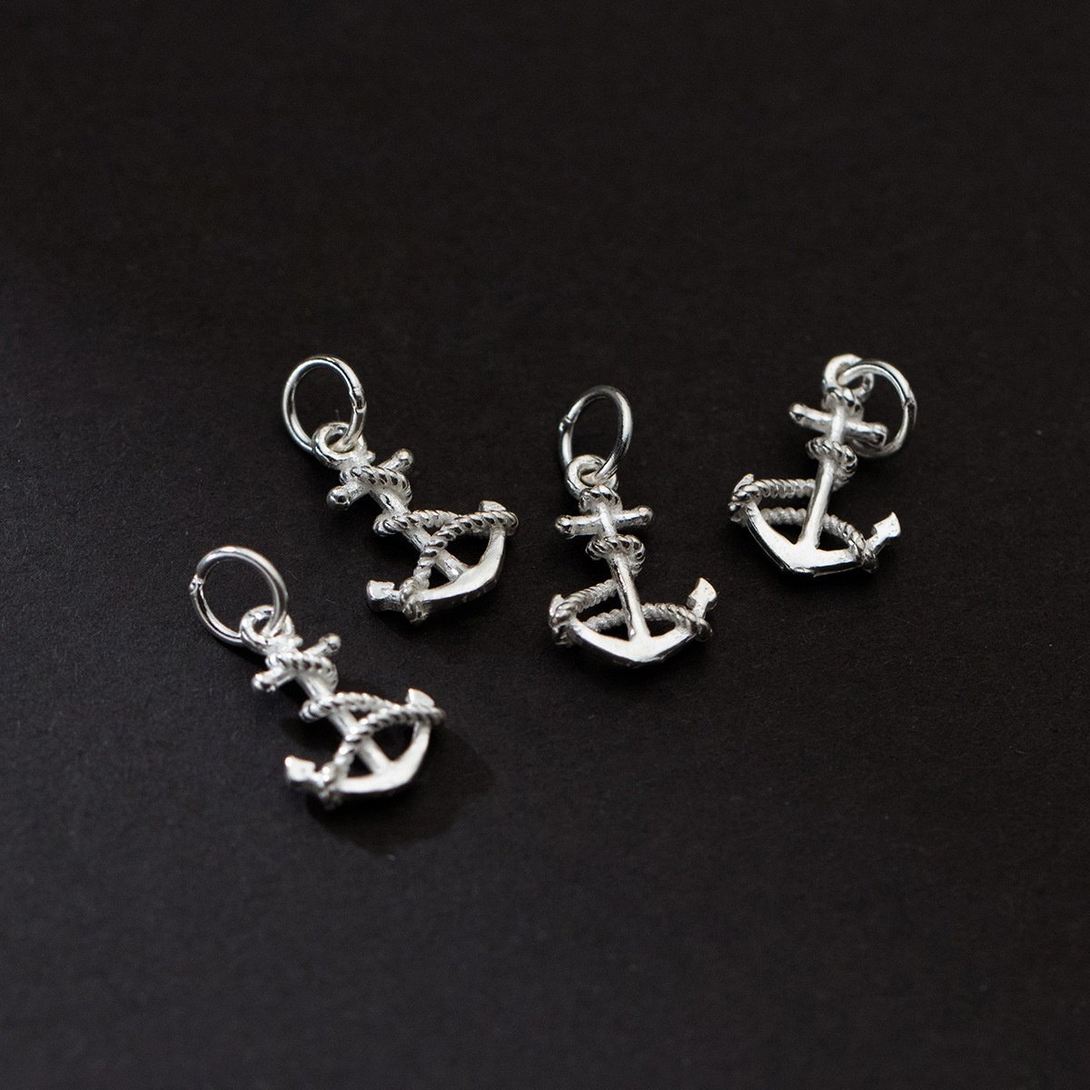 Hot Sales 925 Sterling Silver Boat Anchor Charms for Jewelry Necklace Making Pendant