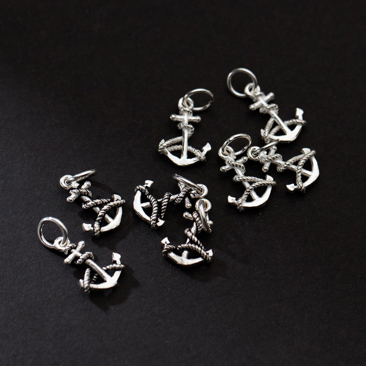 Hot Sales 925 Sterling Silver Boat Anchor Charms for Jewelry Necklace Making Pendant