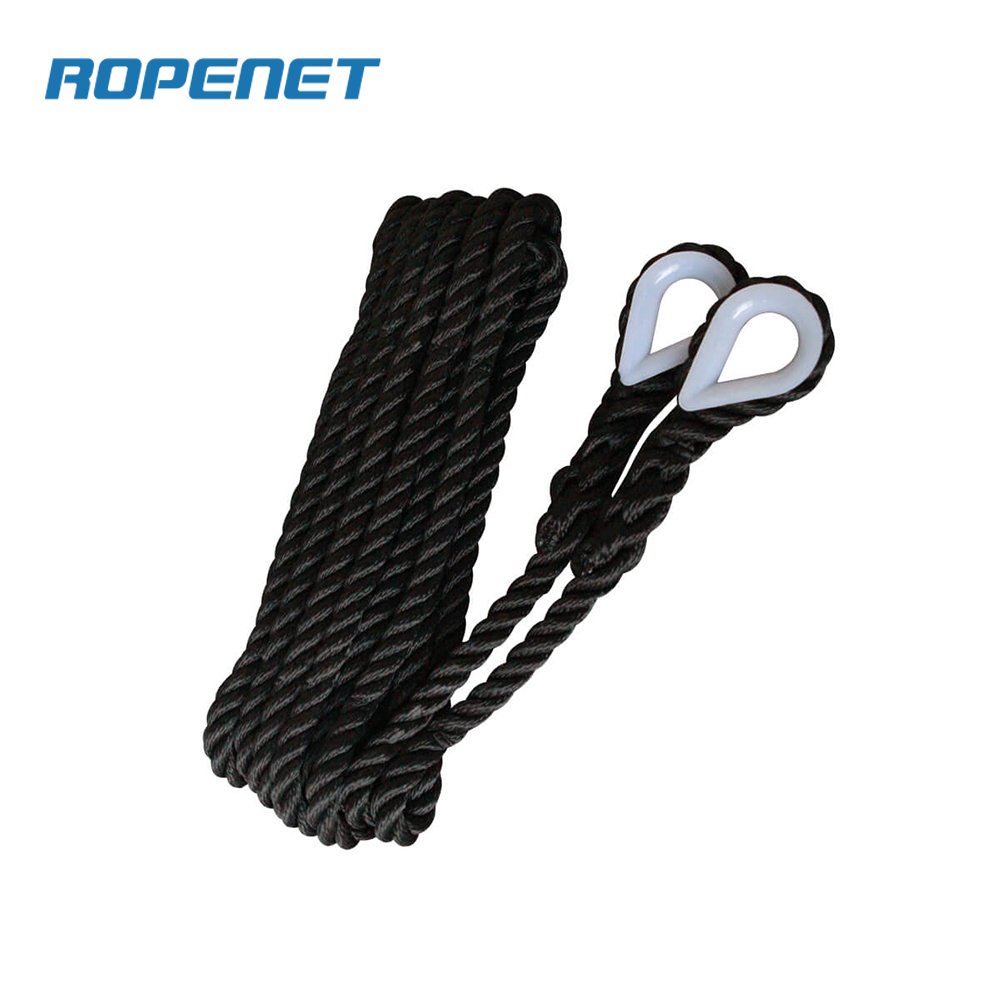 ROPENET Marine Mooring Rope Anchor Dock Line for Boat Double Braid Nylon Polyester Rope