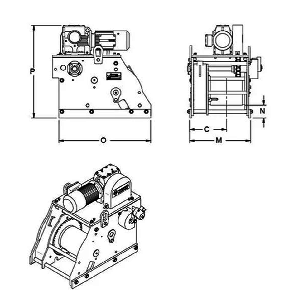 Anti-Corrosion Electric Anchor Winch with Spring Loaded Electric Brake and Manual Locking Device for Ship