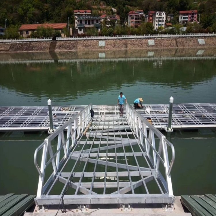 Economic Floating Wharf Gangway for Marine with Handrail Aluminium Gangway Ladder
