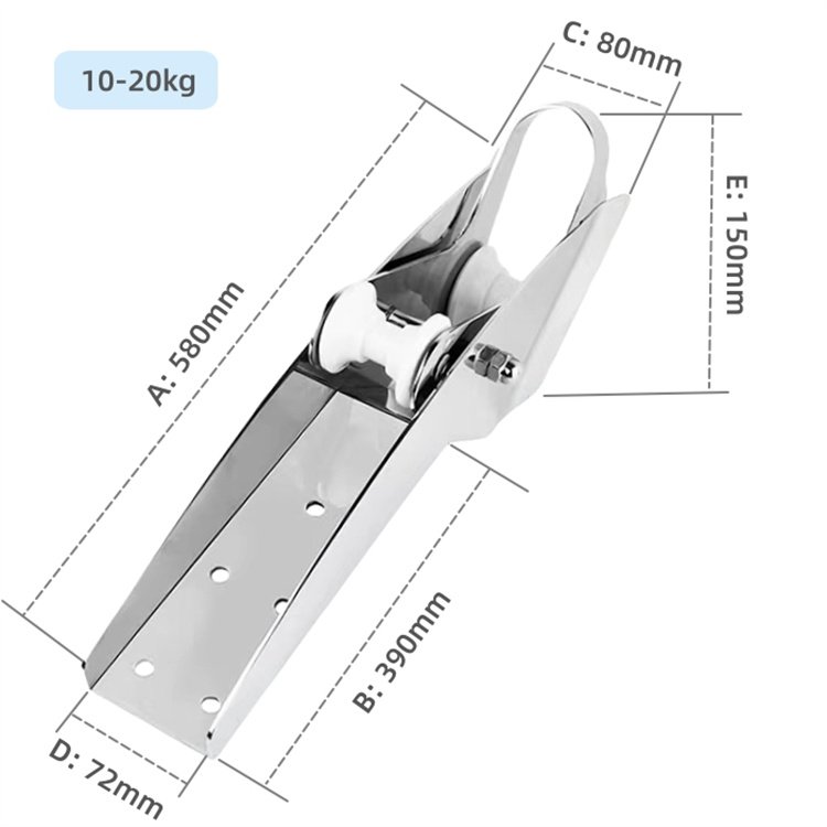 316 Stainless Steel Bow Anchor Bracket Boat Bow Anchor Roller for Yacht