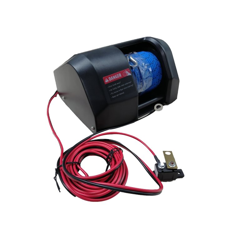 12V Boat Anchor Fisher Pontoon Winches Portable Electric 25lbs Anchor Winch Fresh Water Fish Anchor Winch with Wireless GDYAC25