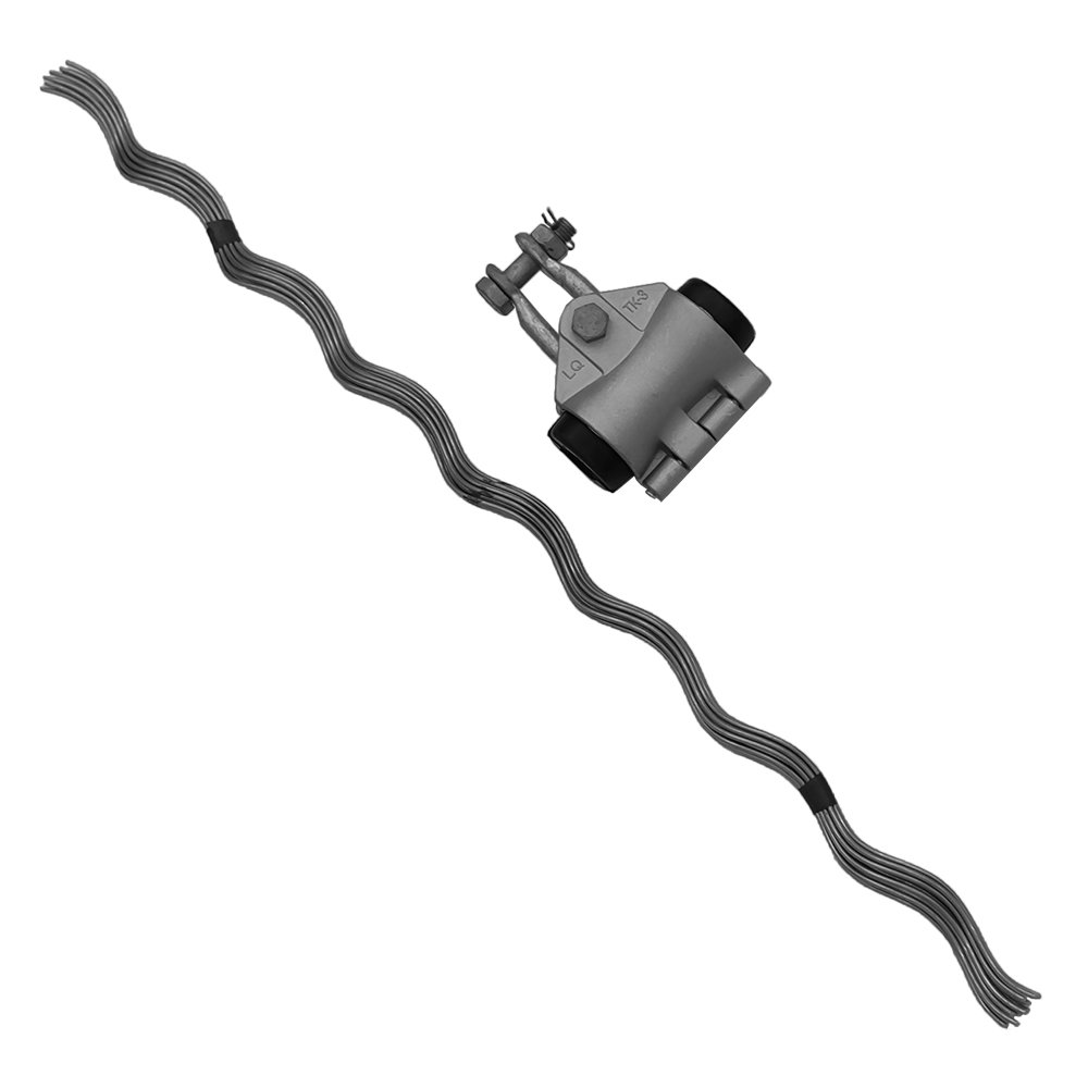 Aluminum Alloy Preformed Suspension Clamp For ADSS 100M Span Fiber Cable Anchor Fitting Clamp For Optical Communications