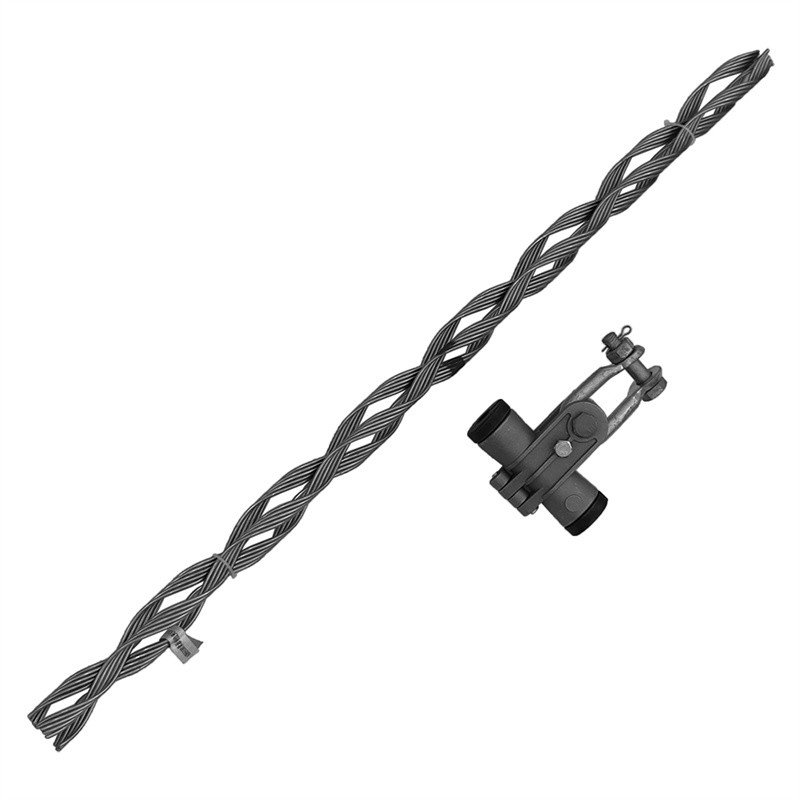 Aluminum Alloy Preformed Suspension Clamp For ADSS 100M Span Fiber Cable Anchor Fitting Clamp For Optical Communications