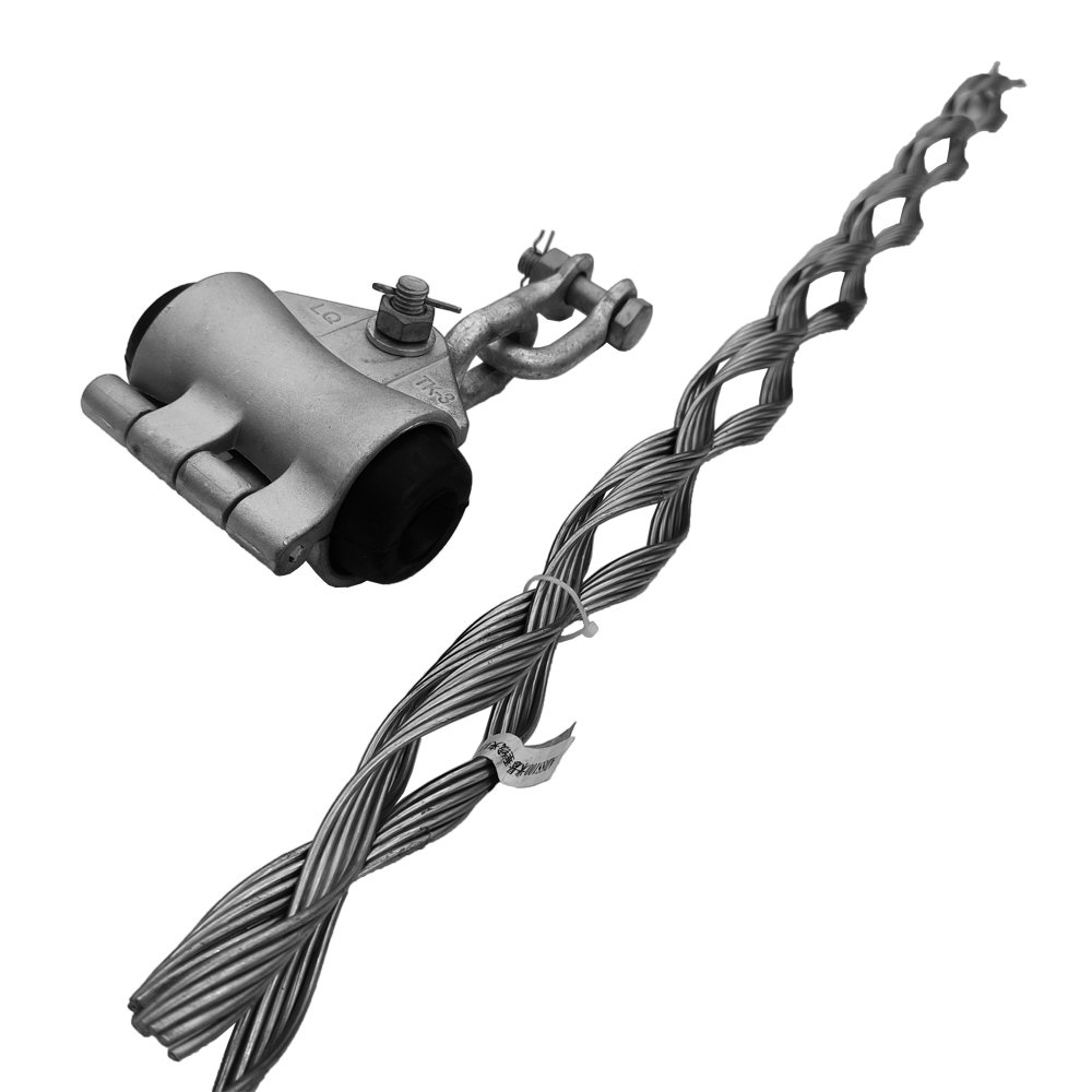 Aluminum Alloy Preformed Suspension Clamp For ADSS 100M Span Fiber Cable Anchor Fitting Clamp For Optical Communications