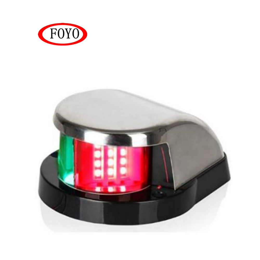 FOYO Marine Boat LED Navigation Light Bi-Color Marine Bow Light Red Green 12V Zinc Alloy