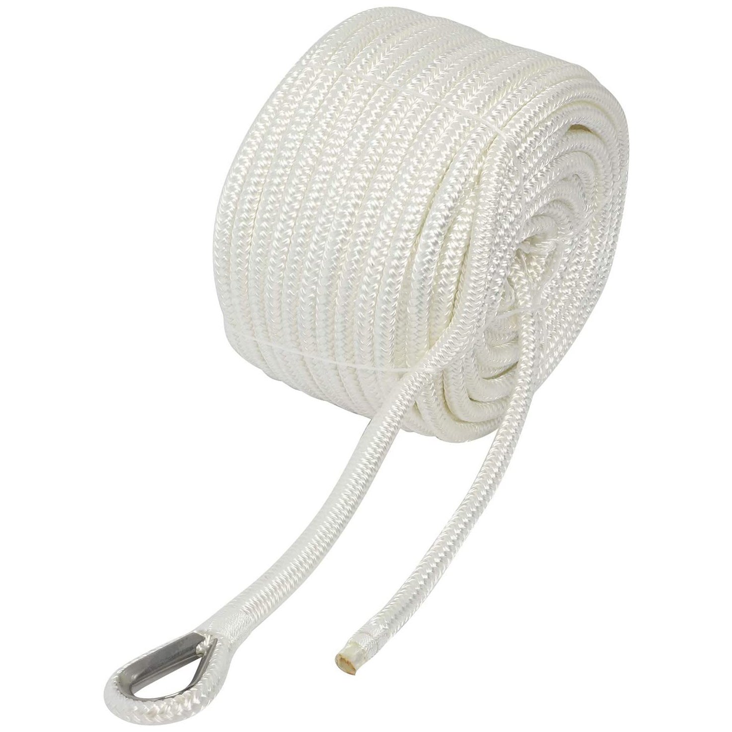 Top Sale Marine Grade Flat Rope Reel for Anchoring and Mooring Lines Double Braided Types Mooring Ropes Black White