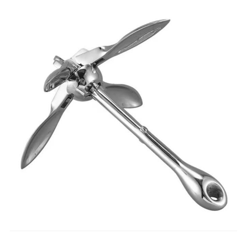 LARIN 316 Stainless Steel Marine Accessories Folding Anchor for Kayak Fishing Canoe Jet Ski
