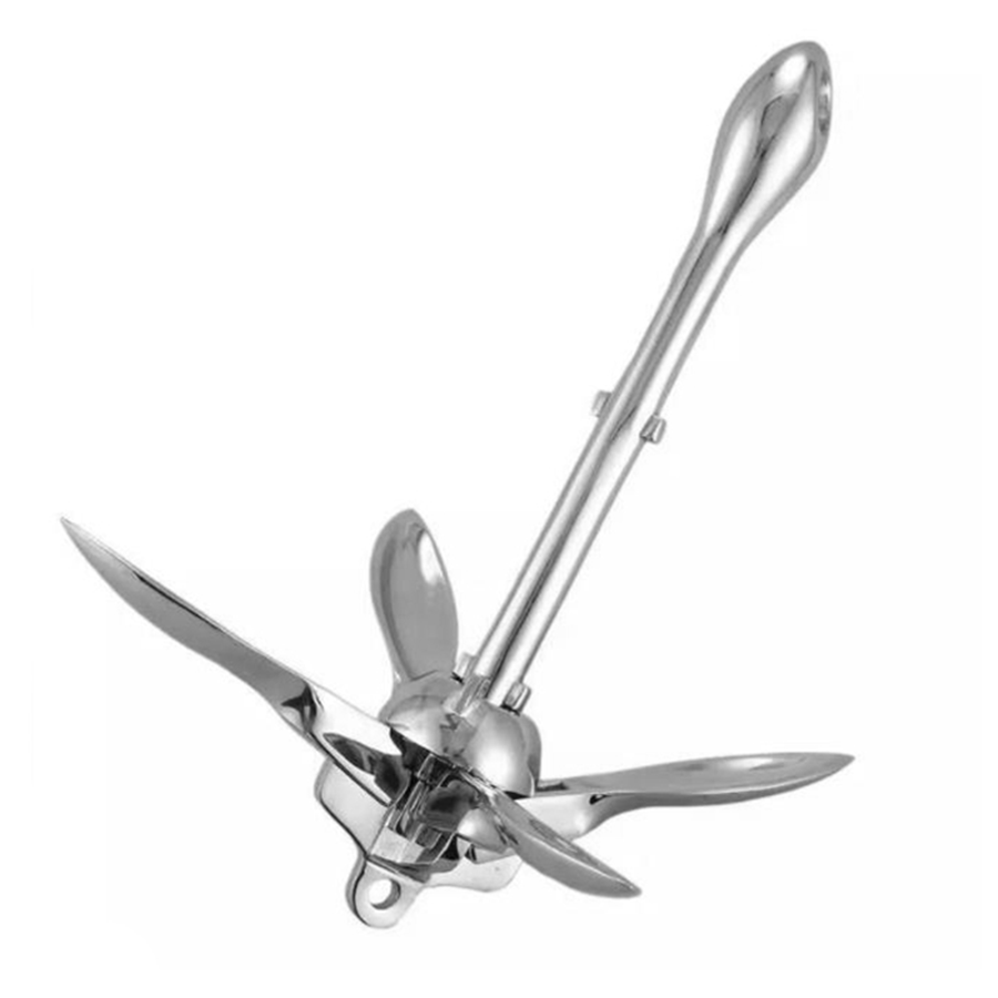 LARIN 316 Stainless Steel Marine Accessories Folding Anchor for Kayak Fishing Canoe Jet Ski