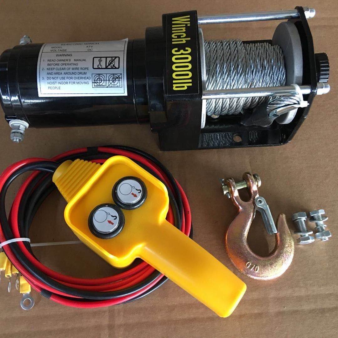 High Quality 3000lbs 12v Electric Winch with Wire Rope
