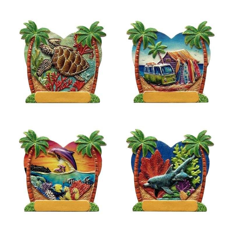 Custom Resin Crafts 3D Refrigerator Magnet Creative Boat Anchor Pirate Souvenir Printed Resin Fridge Magnet