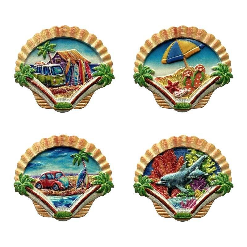 Custom Resin Crafts 3D Refrigerator Magnet Creative Boat Anchor Pirate Souvenir Printed Resin Fridge Magnet