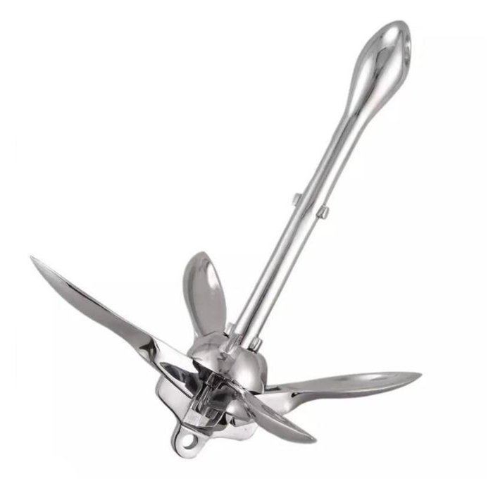 OEM Folding 316 Stainless Steel Chain Anchor New Condition Claw Grapnel for Boats