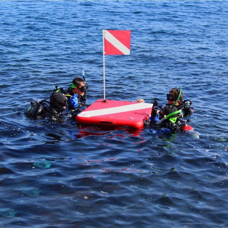 Floating Water Island Inflatable Boat Dock Dive Marine Platform