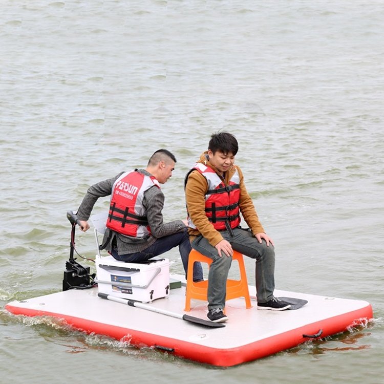 Floating Water Island Inflatable Boat Dock Dive Marine Platform