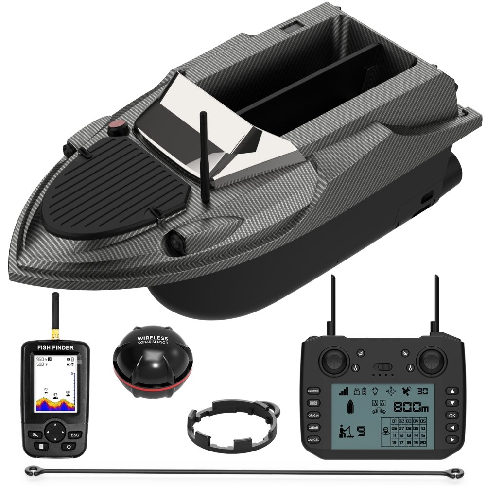 V080 12V High Speed GPS Wireless Fish Finder 9 Switchable Fishing Ground 180 Anchor Points RC Bait Boat