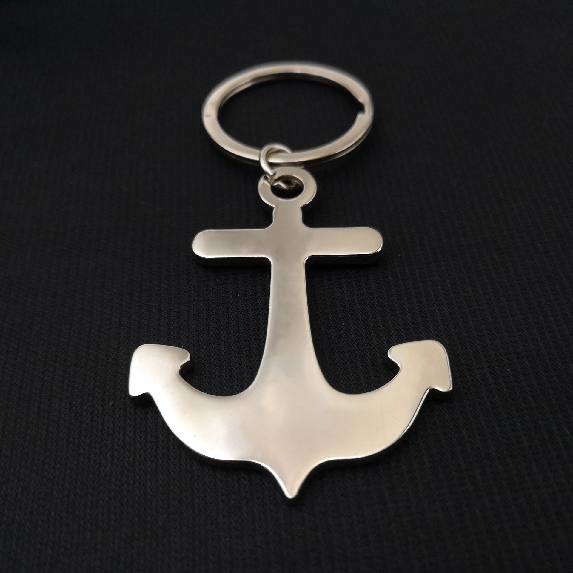 Manufacturer Laser logo Anchor Metal Keychain Creative Practical Small Gift Gift Pendant Accessories