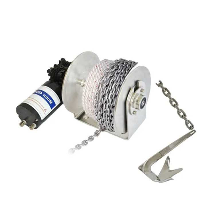 Wholesale 24v Boat Winch 600 1000 1200w Electric Boat Accessories Marine Windlass Oem Odm Boat Anchor Winch 12v Electric
