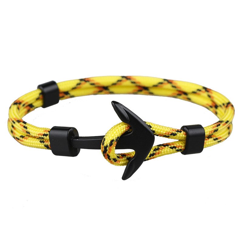 New Products 2024 Silver Handmade Anchor Rope Bracelet Vintage Wristband Bracelet