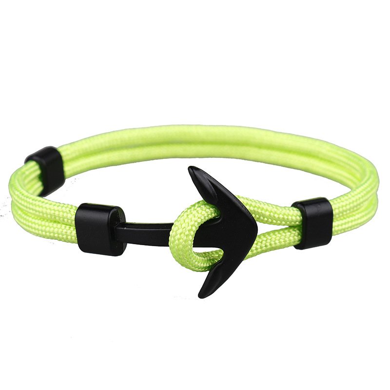 New Products 2024 Silver Handmade Anchor Rope Bracelet Vintage Wristband Bracelet