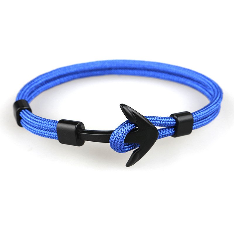 New Products 2024 Silver Handmade Anchor Rope Bracelet Vintage Wristband Bracelet