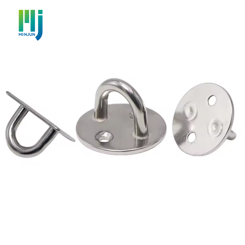 Stainless Steel Marine Boat Ceiling Wall Mount Hook Heavy Duty Anchor Diamond Pad Eye Plate