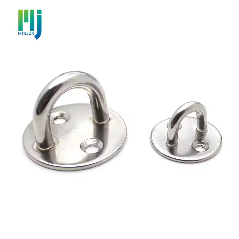Stainless Steel Marine Boat Ceiling Wall Mount Hook Heavy Duty Anchor Diamond Pad Eye Plate