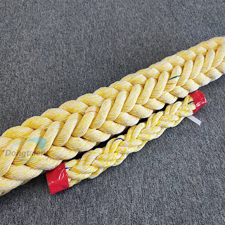High Strength 8 Strand 12 Strand 24 Strand 80mm Mooring Anchor Rope pp Material Boat Nylon Rope White Color