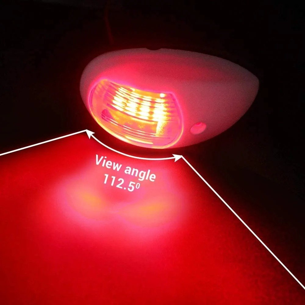 LED Navigation Lights Red Green 8 LED Navigation Lights DC10V-30V Marine Bow Light Lamp for Boat Pontoon