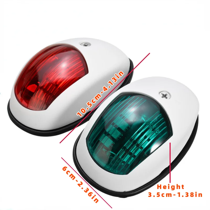 LED Navigation Lights Red Green 8 LED Navigation Lights DC10V-30V Marine Bow Light Lamp for Boat Pontoon